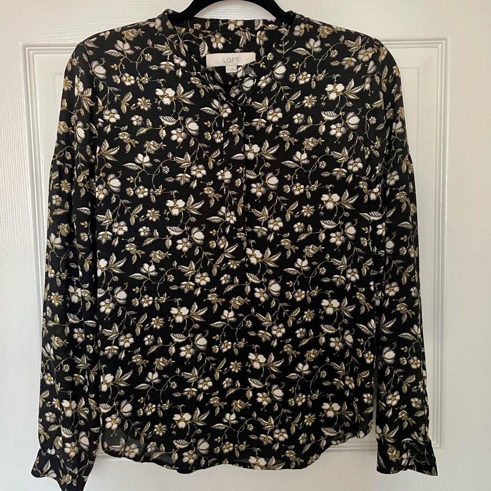 LOFT half button down blouse